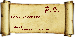Papp Veronika névjegykártya